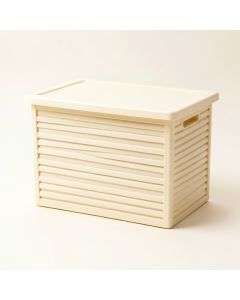 Fern Bend Closed Outdoor Storage Box - Cream (synthetic illustration; no displayed measurements)