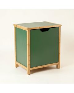 Maple Crest Freestanding Pull-Out Hamper Cabinet - Green (synthetic illustration; no displayed measurements)