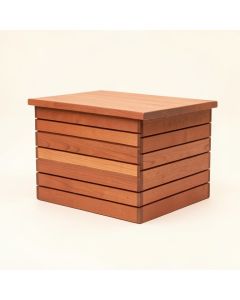 Field Crest Closed Outdoor Storage Box - Terracotta (synthetic illustration; no displayed measurements)