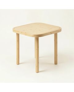 Olive Crest Compact Balcony Table - Beige (synthetic illustration; no displayed measurements)