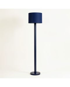 Spruce Dale Floor Lamp With A Plain Fabric Shade - Navy (synthetic illustration; no displayed measurements)