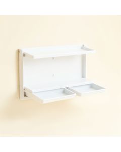Lake Bridge Empty Wall-Mounted Tool Organizer Panel - White (synthetic illustration; no displayed measurements)