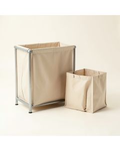 Willow Bridge Laundry Sorting Station With Plain Removable Bags - Beige (synthetic illustration; no displayed measurements)