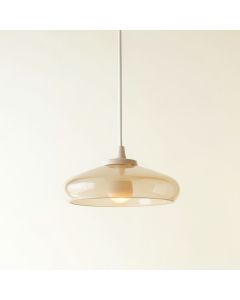 Rowan Bend Pendant Light Suspended From One Plain Cable - Beige (synthetic illustration; no displayed measurements)