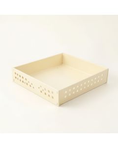 Pine Branch Empty Under-Desk Cable Tray - Cream (synthetic illustration; no displayed measurements)