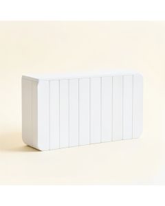 Field Branch Narrow Outdoor Storage Bench - White (synthetic illustration; no displayed measurements)