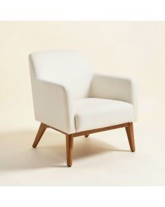 Chyna Mid Century Modern Arm Chair In White (synthetic illustration; no displayed measurements)