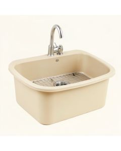 Kore Workstation 33 '' L X 20 '' W Farmhouse/Apron Kitchen Sink With Sink Grid And Drain Assembly (synthetic illustration; no displayed measurements)