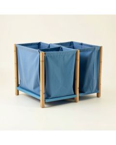 Summit Bend Laundry Sorting Station With Plain Removable Bags - Blue (synthetic illustration; no displayed measurements)