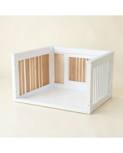 Birch Branch Empty Furniture-Style Pet Crate - White (synthetic illustration; no displayed measurements)