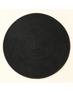 Meadow Bend Round Area Rug - Black (synthetic illustration; no displayed measurements)