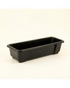 Laurel Canyon Empty Railing Planter With Integral Brackets - Black (synthetic illustration; no displayed measurements)