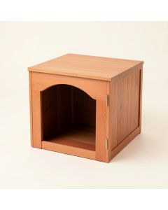Slate Arc Empty Furniture-Style Litter Enclosure (synthetic illustration; no displayed measurements)