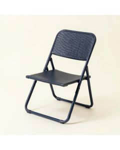 Maple Arc Folding Outdoor Chair - Navy (synthetic illustration; no displayed measurements)