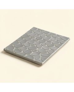 Fan Fish Scale Glazed 3 '' X 4 '' Ceramic Mosaic Tile (synthetic illustration; no displayed measurements)