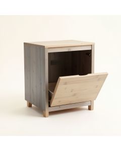 Field Crest Freestanding Pull-Out Hamper Cabinet - Gray (synthetic illustration; no displayed measurements)