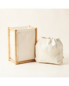 Olive Dale Laundry Sorting Station With Plain Removable Bags - Ivory (synthetic illustration; no displayed measurements)