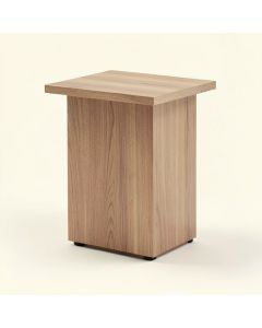 Lohr Solid Wood Pedestal End Table (synthetic illustration; no displayed measurements)