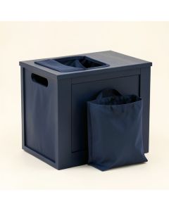Heath Branch Laundry Sorting Station With Plain Removable Bags - Navy (synthetic illustration; no displayed measurements)