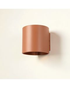 Vale Bluff Wall Sconce Mounted On A Plain Wall - Terracotta (synthetic illustration; no displayed measurements)