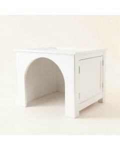 Flint Arc Empty Furniture-Style Litter Enclosure (synthetic illustration; no displayed measurements)