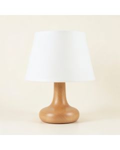 Dawn Dale Table Lamp With A Plain Fabric Shade - White (synthetic illustration; no displayed measurements)