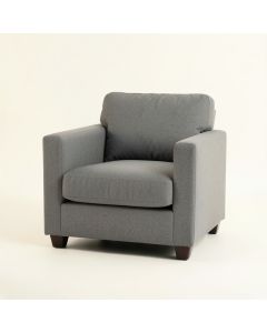 Vale Bend Upholstered Armchair - Gray (synthetic illustration; no displayed measurements)