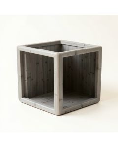 Dawn Falls Empty Furniture-Style Litter Enclosure - Gray (synthetic illustration; no displayed measurements)