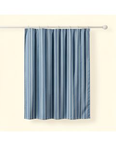 Heath Bluff Shower Curtain Hanging Flat From A Plain Rod - Blue (synthetic illustration; no displayed measurements)