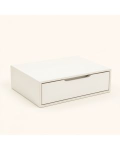 Brook Field Desktop Monitor Riser - White (synthetic illustration; no displayed measurements)
