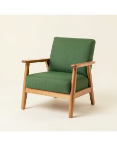 Olive Edge Upholstered Armchair - Green (synthetic illustration; no displayed measurements)
