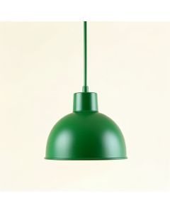 Pine Bend Pendant Light Suspended From One Plain Cable - Green (synthetic illustration; no displayed measurements)