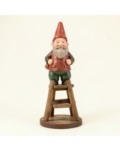 Up The Ladder Climbing Garden Gnome Statue (synthetic illustration; no displayed measurements)