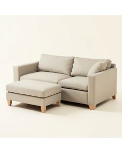 Abello 90 '' Wide Reversible Modular Sofa & Chaise With Ottoman (synthetic illustration; no displayed measurements)