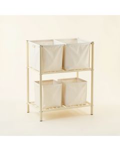 Ridge Bluff Laundry Sorting Station With Plain Removable Bags - Ivory (synthetic illustration; no displayed measurements)