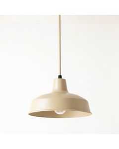 Moss Bridge Pendant Light Suspended From One Plain Cable - Beige (synthetic illustration; no displayed measurements)