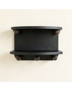 Moss Bluff Wall-Mounted Entryway Organizer Shelf - Black (synthetic illustration; no displayed measurements)