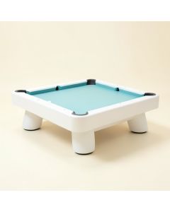 Pool Lounge , Floating Pong Table With Social Floating (synthetic illustration; no displayed measurements)