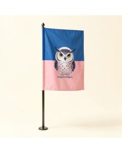 Moonlit Owl Polyester Flag (synthetic illustration; no displayed measurements)