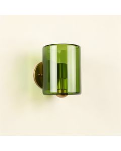 Cliff Bluff Wall Sconce Mounted On A Plain Wall - Green (synthetic illustration; no displayed measurements)