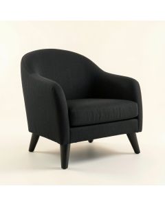 Ridge Edge Upholstered Armchair - Black (synthetic illustration; no displayed measurements)