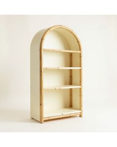Slate Bluff Freestanding Bookcase - Cream (synthetic illustration; no displayed measurements)