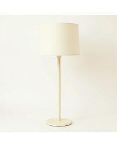 Aspen Bend Floor Lamp With A Plain Fabric Shade - Cream (synthetic illustration; no displayed measurements)