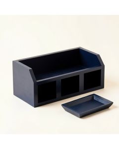 Moss Bridge Empty Coffee-Station Organizer - Navy (synthetic illustration; no displayed measurements)
