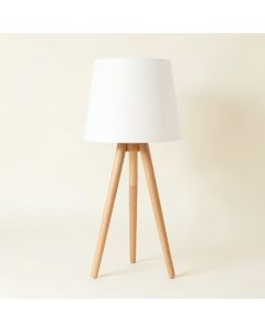 Spruce Arc Floor Lamp With A Plain Fabric Shade - White (synthetic illustration; no displayed measurements)
