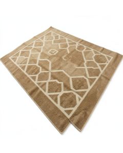 Calderon Geometric Tufted Tan Indoor / Outdoor Area Rug (synthetic illustration; no displayed measurements)