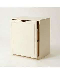 Clay Dell Freestanding Pull-Out Hamper Cabinet - Cream (synthetic illustration; no displayed measurements)