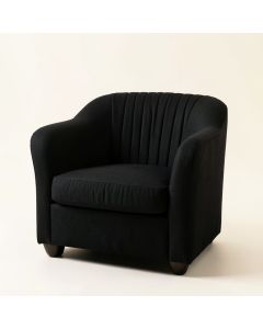 Birch Brook Upholstered Armchair - Black (synthetic illustration; no displayed measurements)