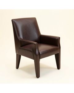 Deya Leather Upholstered Cross Back Side Chair Dining Chair In Espresso (synthetic illustration; no displayed measurements)