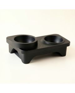 Cove Dale Pet Feeding Stand With Two Plain Empty Bowls - Black (synthetic illustration; no displayed measurements)
